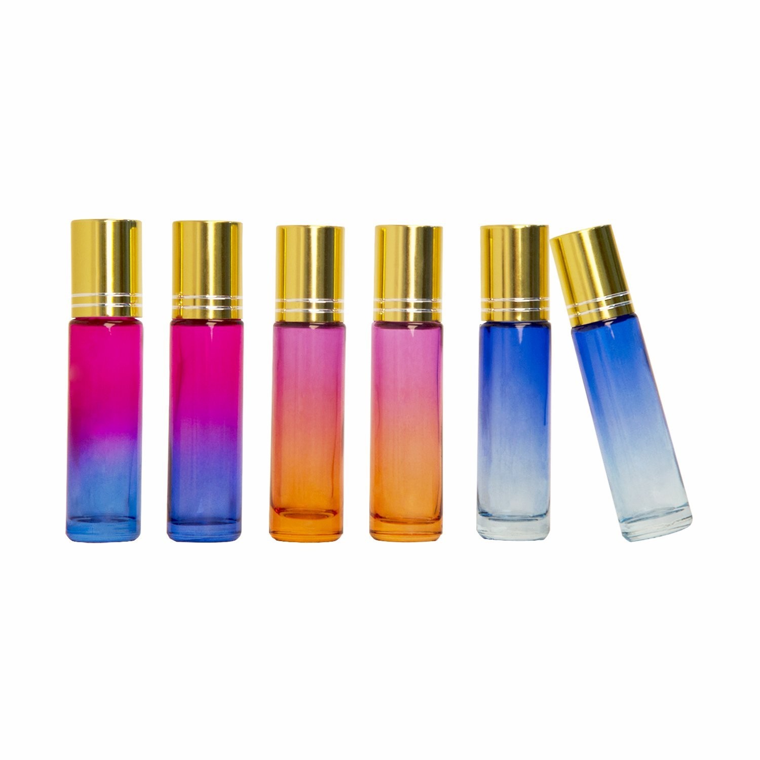 Glass Roller Bottles, Refillable Container for Essential Oils, Aromatherapy, Fragrance, with Bottle Opener and Glass Dropper, Ideal for Home and Travel Use