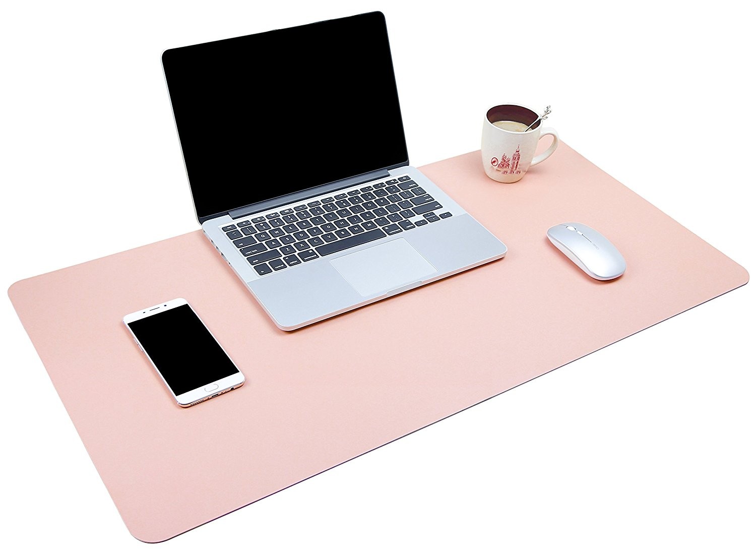 8.66, 2 Pack, Pink YSAGI Mouse Pads Pack with Non-Slip Office/Home Ultra Thin Waterproof PU Leather Mouse Pad,Stitched Edges,Works for Computers Laptop,All Types of Mouse pad 