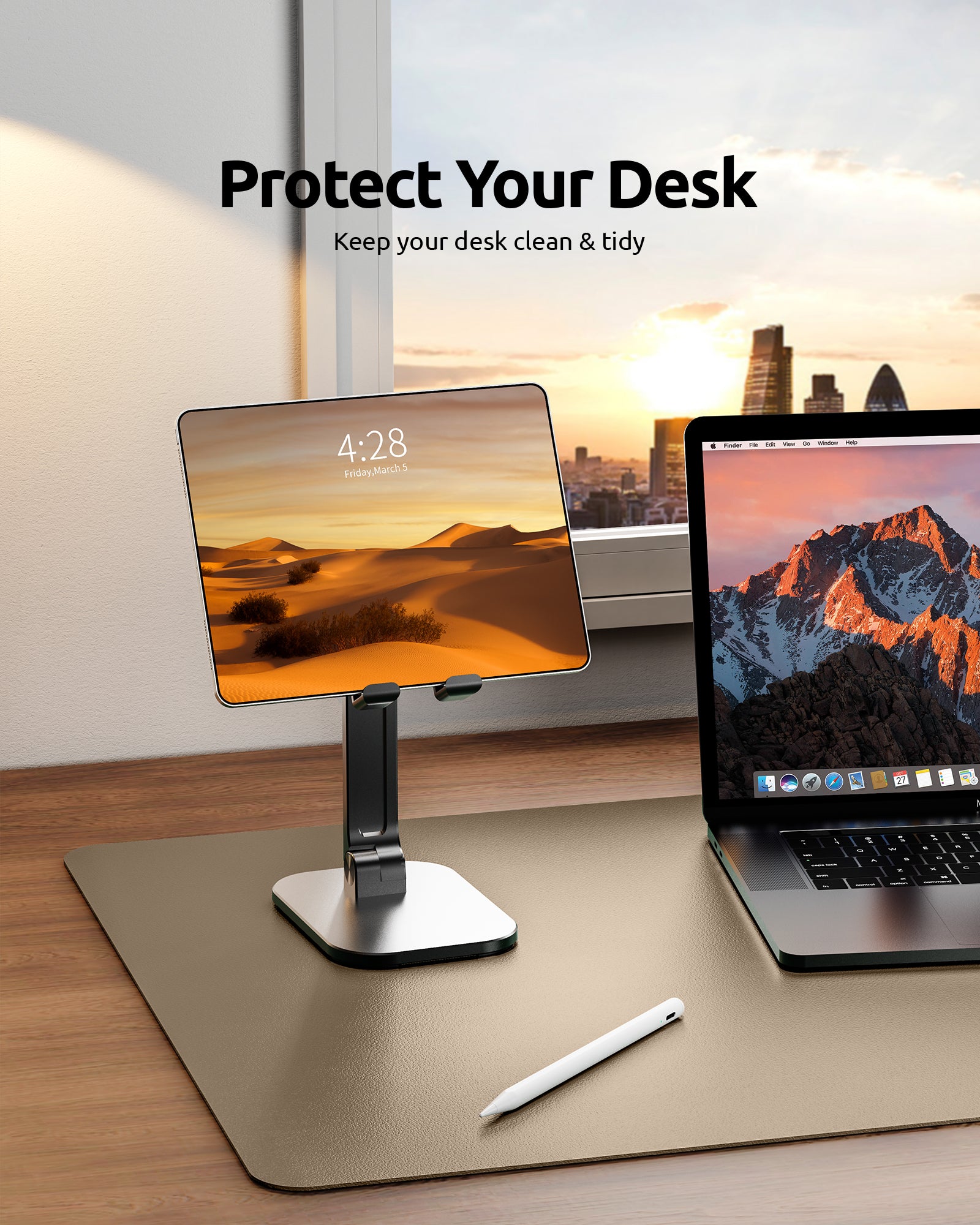 Dual-Sided Leather Desk Pad