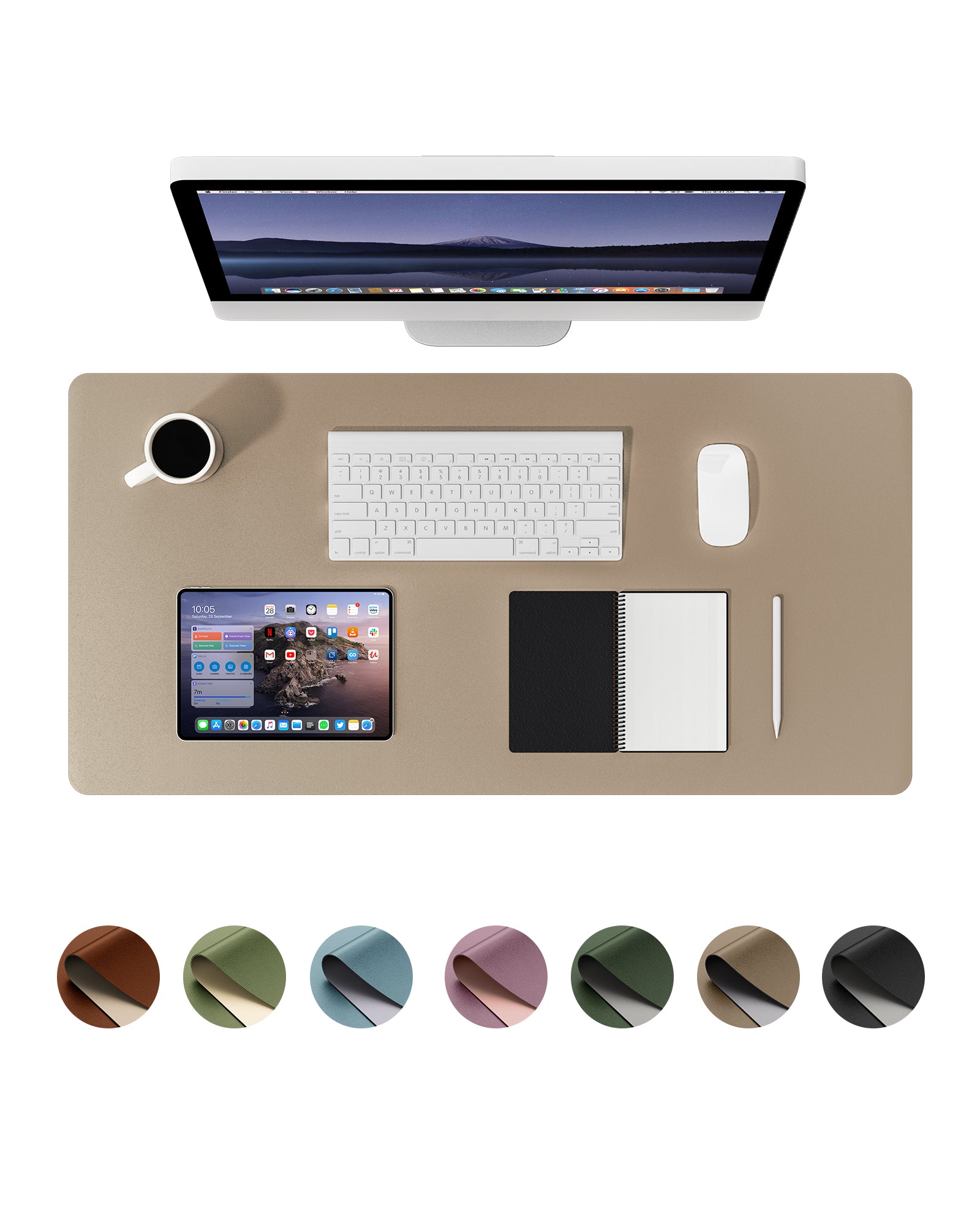 Dual-Sided Leather Desk Pad