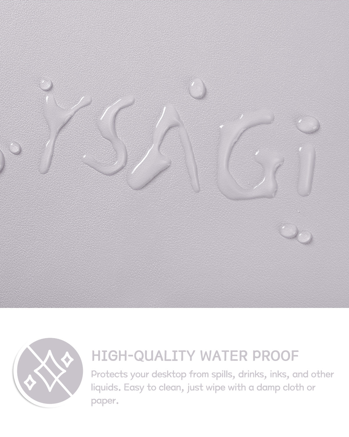 YSAGi Non-Slip Leather Desk Pad, Waterproof Laptop Computer Desk Keyboard Mat